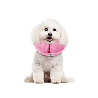 MCHY Inflatable Dog ConeAdjustable Recovery Collar for Dogs After SurgeryPrevent from Biting ScratchingNot Block Vision Pink SNeck 7 12