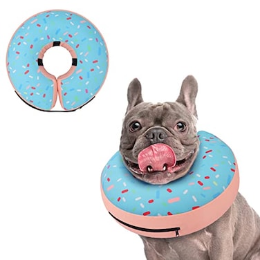 Supet Inflatable Dog Cone Collar for Large Medium Small Dogs Soft Cone Collar for Dogs Cats ECollar Doggie Neck Donut Dog Cone Alternative After Surgery