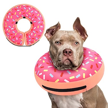Supet Inflatable Dog Cone Collar Alternative After Surgery Dog Neck Donut Collar Recovery E Collar for Neuter Soft Pet Cone for Small Medium Large Dogs