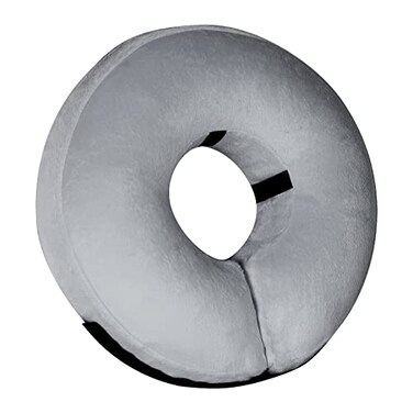 Tonqixope Inflatable Dog Cone CollarSoft Protective Cone for Dogs After SurgeryDog Donut Collar for Large Medium Small Dogs and Cats GreyLarge