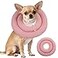 IDOMIK Dog Recovery Collar Waterproof Soft Dog Cone After Surgery Comfy Protective Elizabethan Collar Alternative for Dogs Cats Adjustable Pet Neck Donut Cone AntiLicking Biting WoundsPinkS
