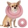 IDOMIK Dog Recovery Collar Waterproof Soft Dog Cone After Surgery Comfy Protective Elizabethan Collar Alternative for Dogs Cats Adjustable Pet Neck Donut Cone AntiLicking Biting WoundsPinkS