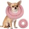 IDOMIK Dog Recovery Collar Waterproof Soft Dog Cone After Surgery Comfy Protective Elizabethan Collar Alternative for Dogs Cats Adjustable Pet Neck Donut Cone AntiLicking Biting WoundsPinkS