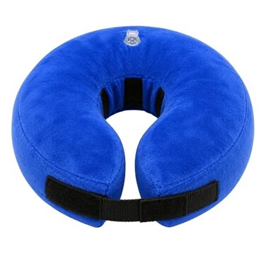 Dependable Industries inc. Essentials Inflatable Dog Collar Cone Alternative Soft Donut Recovery ECollar After Surgery No Lick Medium 912 Inch