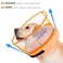 Mariyago Inflatable Dog Cone Collar for Large Medium Small Dogs Soft Dog Donut Collar Adjustable Recovery Cone for Pets After Surgery Extra Enhanced AntiLicking Guard Shield for Pets ML Orange