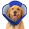 SUNFURA Dog Cone Soft Cone for Dogs to Stop Licking Pet ECollar Alternative After Surgery Adjustable Pet Recovery Collar for Wound Healing Blue Large