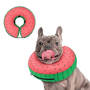 Supet Inflatable Dog Cone Collar Alternative After Surgery Doggie Neck Donut Collar Recovery ECollar for Post Surgery Soft Dog Cone for Small Medium Puppies Cats