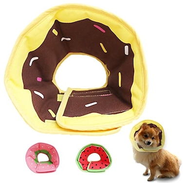 leeper Soft Dog Cone Lightweight Elizabethan Collar for Dogs Adjustable Soft Cones for DogsCats to Stop Licking After Surgery Cute Donut Cone of Shame Alternatives for Pets Small
