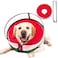 Mariyago Inflatable Dog Cone Collar with Enhanced AntiLicking Soft Neck Donut for Dogs Cats Recovery Pet Cone Collar After Surgery for Large Medium Small Dogs Watermelon Medium