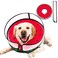 Mariyago Inflatable Dog Cone Collar with Enhanced AntiLicking Soft Neck Donut for Dogs Cats Recovery Pet Cone Collar After Surgery for Large Medium Small Dogs Watermelon Medium