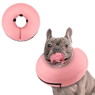 Supet Inflatable Dog Cone Collar Alternative After Surgery Doggie Neck Donut Collar Recovery ECollar for Post Surgery Soft Dog Cone for Small Medium Puppies Cats