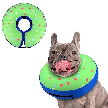 Supet Inflatable Dog Cone Collar for Large Medium Small Dogs Soft Cone Collar for Dogs Cats ECollar Doggie Neck Donut Dog Cone Alternative After Surgery