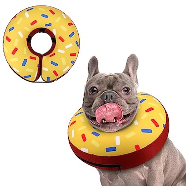 Supet Inflatable Dog Cone Collar for Large Medium Small Dogs Soft Cone Collar for Dogs Cats ECollar Doggie Neck Donut Dog Cone Alternative After Surgery