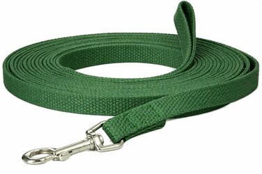 OmniPet Cotton Dog Training Lead 20ft Green Soft Woven Dog Training Leash for Obedience Recall and Control Training