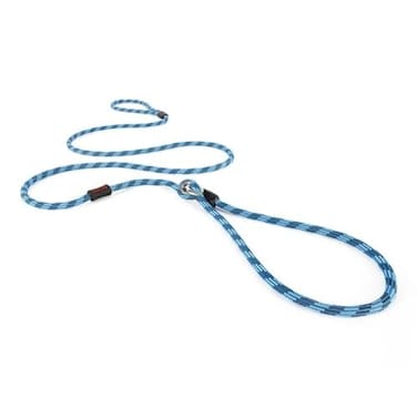 EzyDog Luca Slip Lead Dog Leash Dual Function Premium Heavy Duty Rope Leash for Dogs that Pull Slip Leash Gentle Lead Head Halter for Small Dogs 55ft x 23 Blue