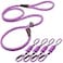 Fida Durable Slip Lead Dog Leash Bulk Pack of 5 Heavy Duty 12 x 6 FT Comfortable Strong Rope Slip Lead for Large Medium Dogs No Pull Pet Training Leash with Highly Reflective Purple