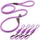 Fida Durable Slip Lead Dog Leash Bulk Pack of 5 Heavy Duty 12 x 6 FT Comfortable Strong Rope Slip Lead for Large Medium Dogs No Pull Pet Training Leash with Highly Reflective Purple