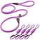 Fida Durable Slip Lead Dog Leash Bulk Pack of 5 Heavy Duty 12 x 6 FT Comfortable Strong Rope Slip Lead for Large Medium Dogs No Pull Pet Training Leash with Highly Reflective Purple
