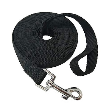 MANDAO Nylon Training Dog Leash for Small Medium Large Dogs 15ft 20ft 30ft 50ft Long Leash DogPuppy Lead for Obedience Recall Training Camping 1 x 20ft Black