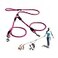 Pawtitas Double Leash for Two Dogs Great for Walking Training Comfortable Shock Absorbing Reflective Pet Rope Leash for 2 Dogs 6ft MediumLarge Pink