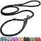 Fida Durable Slip Lead Dog Leash 6 FT x 12 Heavy Duty Dog Loop Leashes Comfortable Strong Rope Slip Leash for Large Medium Dogs No Pull Pet Training Lead with Highly Reflective12 Black
