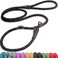 Fida Durable Slip Lead Dog Leash 6 FT x 12 Heavy Duty Dog Loop Leashes Comfortable Strong Rope Slip Leash for Large Medium Dogs No Pull Pet Training Lead with Highly Reflective12 Black