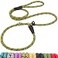 Fida Slip Leads for Dogs 6 FT x 12 Dog Leash Heavy Duty Comfortable Strong Rope Lead for Large Medium Dogs No Pull Pet Training Leash with Highly ReflectiveYellow