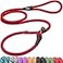 Fida Durable Slip Lead Dog Leash 6 FT x 12 Heavy Duty Comfortable Strong Rope Slip Lead for Large Medium Dogs No Pull Pet Training Leash with Highly Reflective Red