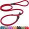 Fida Durable Slip Lead Dog Leash 6 FT x 12 Heavy Duty Comfortable Strong Rope Slip Lead for Large Medium Dogs No Pull Pet Training Leash with Highly Reflective Red