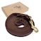 Guiding Star Leather Dog Leash 8ft Dog Leashes for Large Dogs Heavy Duty Soft Braided Handmade Leather Training Leash for Large Medium Dogs 8ftx34inch Brown