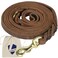 Leatherow Leather Dog Leash 8 FT Long x 58 Inch Wide Heavy Duty Braided Leather Training Leash for Small and Medium Dogs Soft Comfortable Grip Durable Walking Puppy ObedienceDark Brown 8 FT