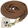 Leatherow Leather Dog Leash 8 FT Long x 58 Inch Wide Heavy Duty Braided Leather Training Leash for Small and Medium Dogs Soft Comfortable Grip Durable Walking Puppy ObedienceDark Brown 8 FT
