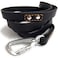 Enthusiast Gear Heavy Duty Leather Dog Leash with Locking Carabiner Strong Training Walking Leash for Large Dogs Full Grain Genuine Leather 6 FT x 34 Black