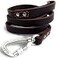 Enthusiast Gear Heavy Duty Leather Dog Leash with Locking Carabiner Strong Training Walking Leash for Large Dogs Full Grain Genuine Leather 6 FT x 34 Brown