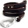 Enthusiast Gear Heavy Duty Leather Dog Leash with Locking Carabiner Strong Training Walking Leash for Large Dogs Full Grain Genuine Leather 6 FT x 34 Brown