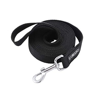 Siumouhoi Strong Durable Nylon Dog Training Leash 1 Inch Wide Traction Rope 6 ft Long for Small and Medium Dog Black 6 Feet