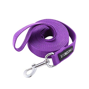 Siumouhoi Strong Durable Nylon Dog Training Leash 1 Inch Wide Traction Rope 6 ft Long for Small and Medium Dog Purple 6 Feet