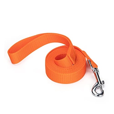 Siumouhoi Strong Durable 6ft Nylon Dog Training Leash 1 Inch Wide Traction Rope for Small and Medium Dog Orange 6 Feet