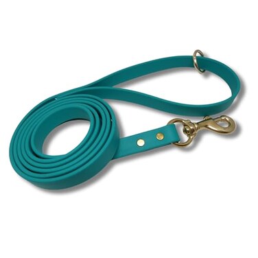 JIM HODGES DOG TRAINING Gummy K9 Dog Leash Biothane Dog Training Leash Made in The USA 6 Feet Various Sizes Colors 34 Teal