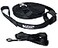 Leash Boss Long Trainer 1 Inch Nylon Long Dog Training Leash with Storage Strap 15 Ft Black