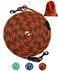 Lecreo Long Dog Leash 15FT30FT50FT Orange Wave Pattern 38 Inch Suitable for SmallMediumLarge Dogs Durable Nylon Alloy Steel Ideal for Training Hiking Camping Backyard Beach