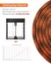 Lecreo Long Dog Leash 15FT30FT50FT Orange Wave Pattern 38 Inch Suitable for SmallMediumLarge Dogs Durable Nylon Alloy Steel Ideal for Training Hiking Camping Backyard Beach