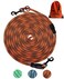 Lecreo Long Dog Leash 15FT30FT50FT Orange Wave Pattern 38 Inch Suitable for SmallMediumLarge Dogs Durable Nylon Alloy Steel Ideal for Training Hiking Camping Backyard Beach