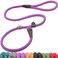 Fida Slip Leads for Dogs 4 FT x 12 Dog Leash Heavy Duty Comfortable Strong Rope Lead for Large Medium Dogs No Pull Pet Training Leash with Highly ReflectivePurple