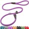 Fida Slip Leads for Dogs 4 FT x 12 Dog Leash Heavy Duty Comfortable Strong Rope Lead for Large Medium Dogs No Pull Pet Training Leash with Highly ReflectivePurple