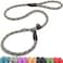 Fida Slip Leads for Dogs 4 FT x 12 Dog Leash Heavy Duty Comfortable Strong Rope Lead for Large Medium Dogs No Pull Pet Training Leash with Highly Reflective Grey