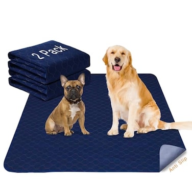 Trusupetta 2Pack Pee Pads for Dogs Washable 53x53 Extra Large Puppy Pads Waterproof Super Absorption Anti Skid for Whelping Training