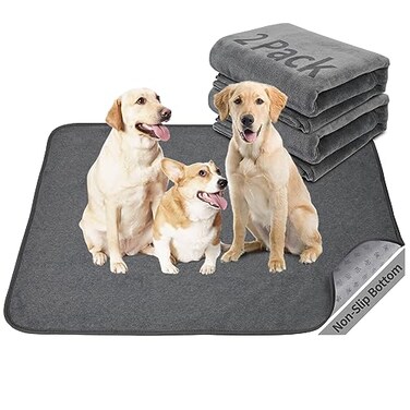 PICK FOR LIFE Washable Dog Pee Pads 36x72 2Pack Reusable Whelping Pads Absorb Dog Mats NonSlip Puppy Training Pads for Whelping Potty Training Playpen Crate