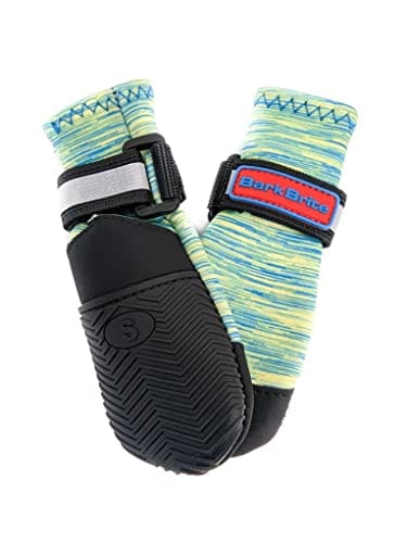 Bark Brite All Weather Neoprene Paw Protector Dog Boots with Reflective Straps in 5 Sizes Turquoise Small