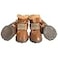 WINSOON Dog Australia Boots Pet Antiskid Shoes Winter Warm Skidproof Sneakers Paw Protectors 4Pcs Set Size 2 Light Brown